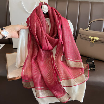 Chal de Seda Ligero para Mujer - Elegancia Sofisticada de Largo Extendido - Image 16