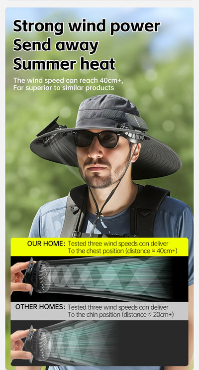 Gorra Pesquera con Ventilador Solar y Batería de Larga Duración - Image 16