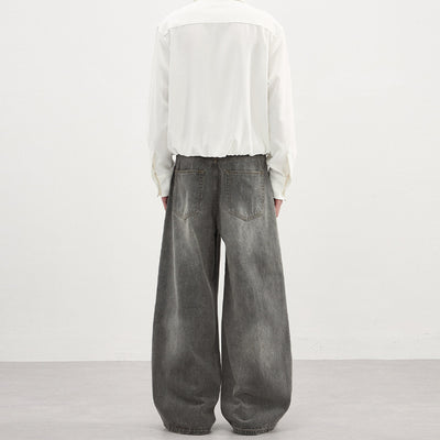 Pantalones Vaqueros Gris Lavado Básicos para Hombre - Otoño Invierno - Image 5