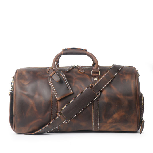 Bolsa de Viaje Cuero Vintage Crazy Horse - Equipaje Deportivo Versátil - Image 2