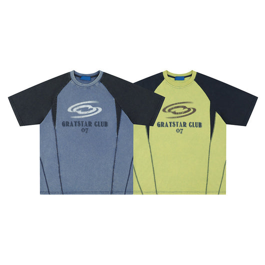 Camiseta Raglan Hip Hop con Estampado de Letras para Hombre - Image 3