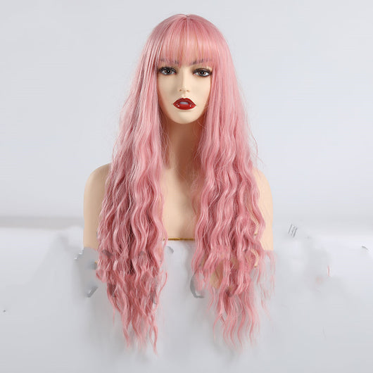 Peluca Larga Ondulada con Flequillo - Cabello Rizado Natural - Image 9