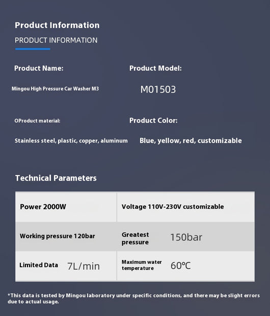 Lavadora de Alta Presión Automática 1400W con Cebado Automático - Image 20