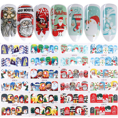 12 Pegatinas Navideñas para Uñas con Diseños de Animales Tiernos y Pluma Incluida - Image 11