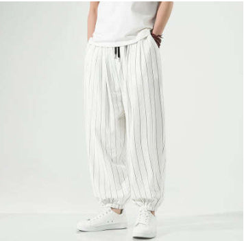 Pantalones Casuales Hombre Estilo Chino en Algodón y Lino - Image 8