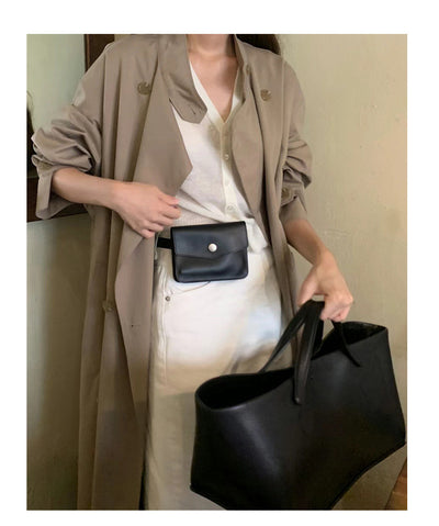 Abrigo Trench Largo Elegante con Cuello de Pie y Corte Slim - Image 19