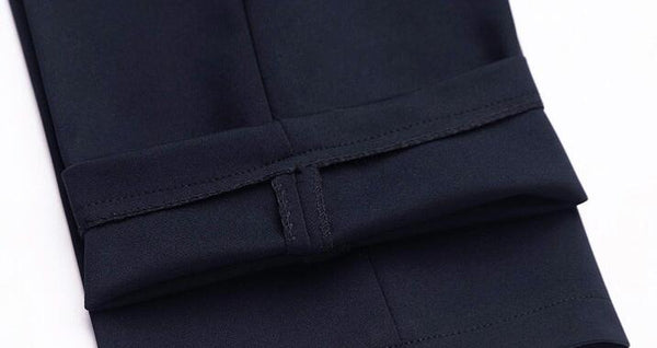Pantalones Rectos Elásticos de Cintura Alta para Tallas Grandes