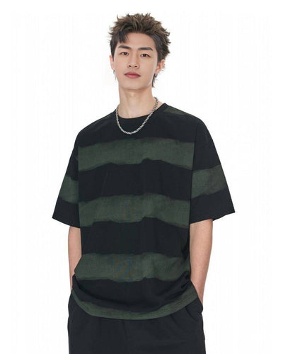 Playera de Algodón para Hombre con Diseño Tie-Dye y Rayas - Image 20
