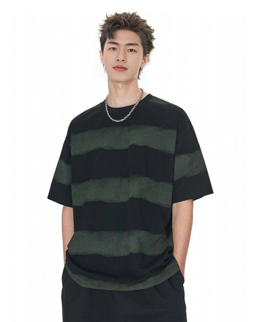 Playera de Algodón para Hombre con Diseño Tie-Dye y Rayas - Image 20