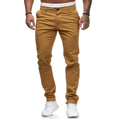 Pantalones Slim Fit de Color Liso - Image 17