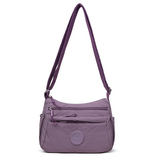 Bolsa Mensajera Casual Ligera Multicompartimento Diseño Simple - Image 10