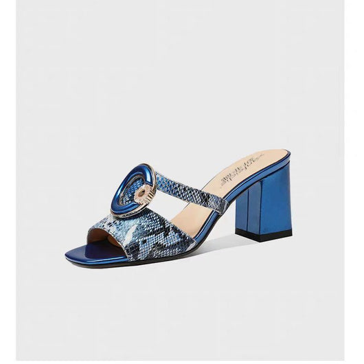 Pantuflas de Tacón Medio con Brillantes para Mujer - Diseño Elegante y Cómodo - Image 12