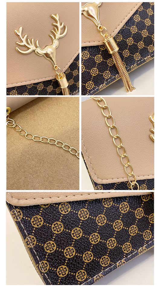 Bolso Crossbody Cuadrado Pequeño con Cadena y Detalle de Borla - Diseño Bicolor Elegante - Image 29