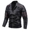 Chaqueta de Cuero para Motocicleta con Forro de Terciopelo Talla Grande