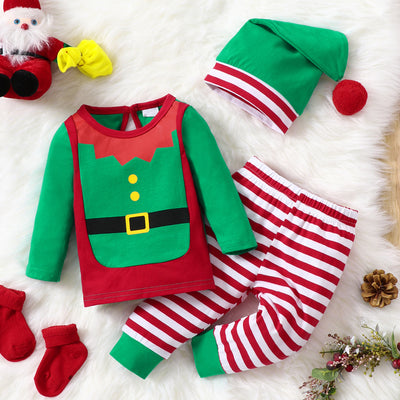 Body Bebé Algodón Manga Larga con Diseño Navideño Patchwork - Image 35