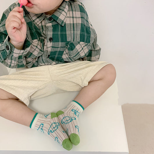 Calcetines de Malla Cuadriculados para Niños - Primavera y Verano - Image 21