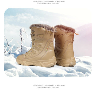 Botas de Invierno Forradas en Algodón con Forro Polar - Caña Alta Cálidas - Image 6