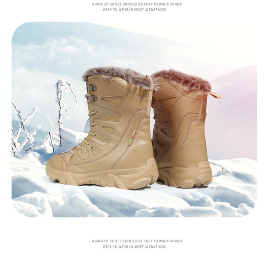 Botas de Invierno Forradas en Algodón con Forro Polar - Caña Alta Cálidas - Image 6