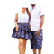 Conjunto de Pareja Estampado Africano en Algodón - Falda para Ella y Shorts para Él