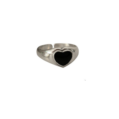 Anillo de Corazón y Carita Feliz con Diseño Dorado - Image 6