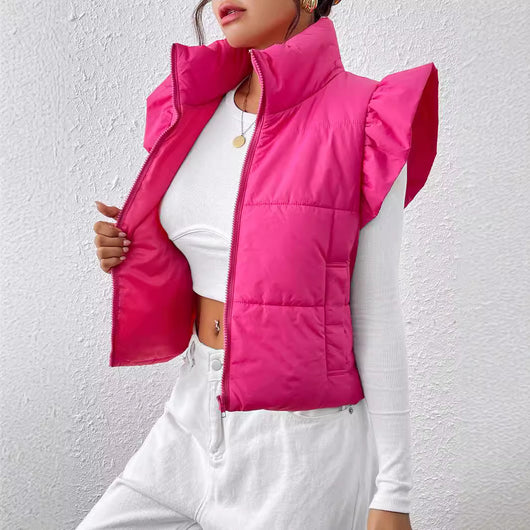 Chaleco Térmico Acolchado de Algodón con Cuello Alto Slim - Image 3