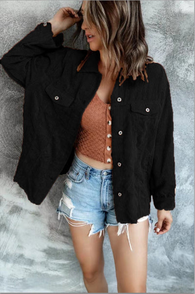 Blusa Casual para Mujer con Cuello Solapa y Detalles en Contraste - Image 3
