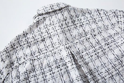 Camisa Suéter Cuadros Plateado Hombre Corte Holgado Manga Larga - Image 21