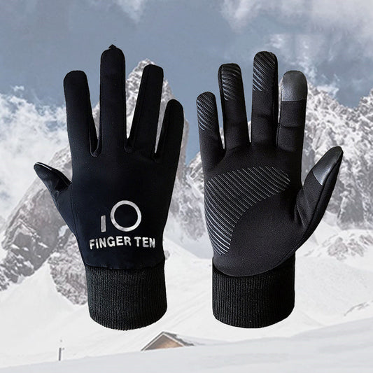 Guantes Deportivos Táctiles con Forro Polar para Ciclismo y Fútbol