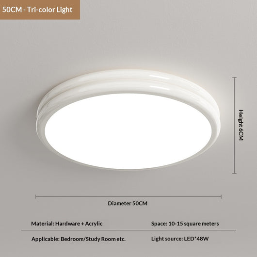 Lámpara de Techo Ultrafina Estilo Crema para Recámara Principal - Image 7