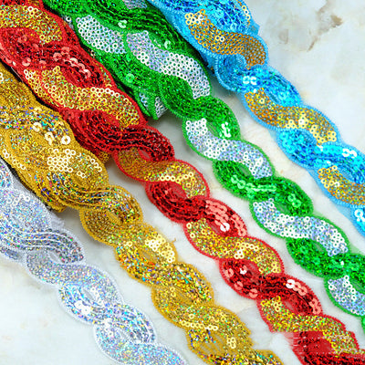 Accesorios de Encaje con Lentejuelas Retorcidas - Image 19