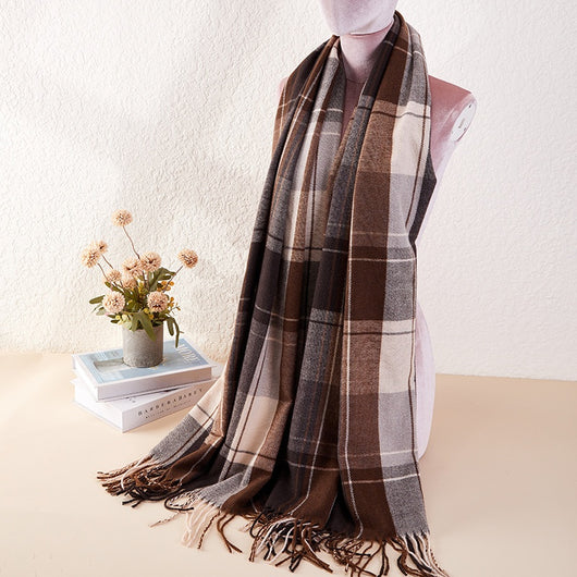Bufanda Chal Grueso Estilo Coreano para Invierno - Image 16