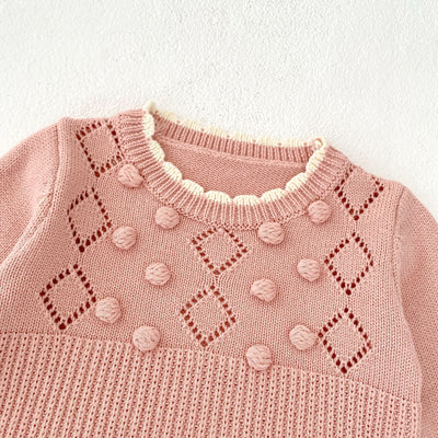 Conjunto de Suéter y Shorts para Bebé Niña 0-3 Años - Diseño Artesanal con Detalles Festoneados - Image 8