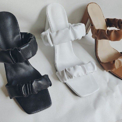 Sandalias de Tacón Cuadrado con Punta Abierta - Chanclas de Playa y Exterior - Image 9