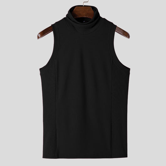 Camiseta Deportiva sin Mangas de Color Sólido para Hombre - Image 7