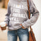 Suéter Estampado con Letras Cuello Redondo - Pullover Versátil