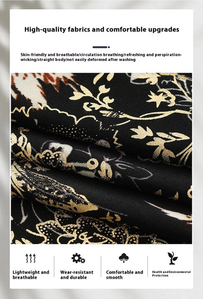 Camisa Estampada de Manga Corta para Hombre Adulto - Tela Fresca Elástica - Image 29