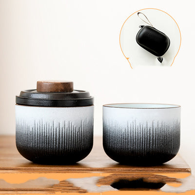 Juego Portátil de Té: Tetera y Dos Tazas con Filtro Integrado - Image 4