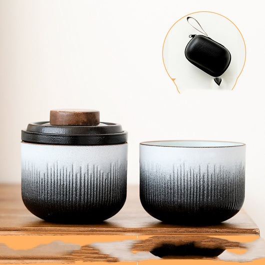 Juego Portátil de Té: Tetera y Dos Tazas con Filtro Integrado - Image 4