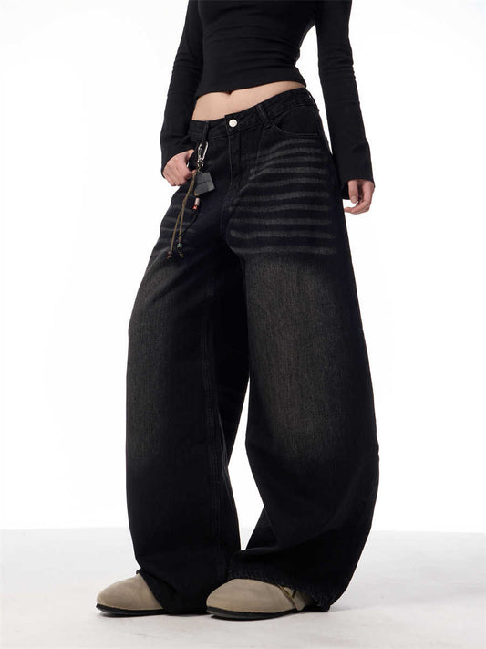 Pantalones Vaqueros Rectos Oversized Vintage Pierna Ancha - Image 2