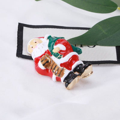Broche Navideño Papá Noel con Esmalte Tridimensional y Efecto Goteo - Image 10