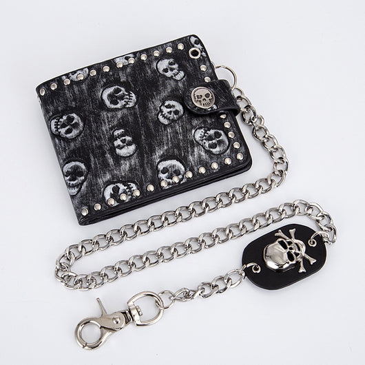 Cartera Punk Rock con Calavera y Cadena Antirrobo - Image 9