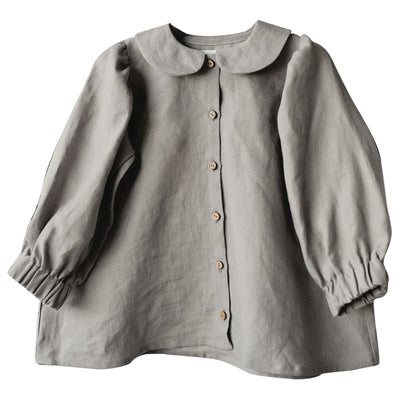 Blusa Princesa Niña Cuello Muñeca Algodón y Lino - Image 5