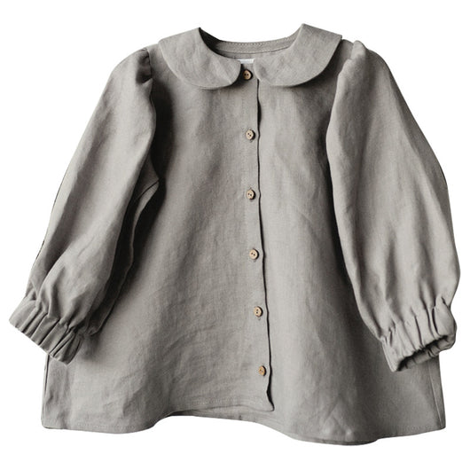 Blusa Princesa Niña Cuello Muñeca Algodón y Lino - Image 5