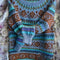 Suéter Retro Cuello Redondo Mujer Manga Larga Holgado