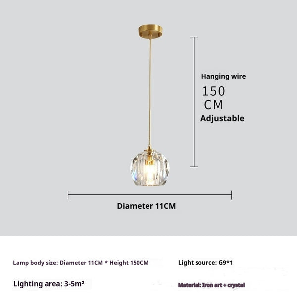 Lámpara Colgante de Cristal LED Minimalista Postmoderna para Comedor - Image 6