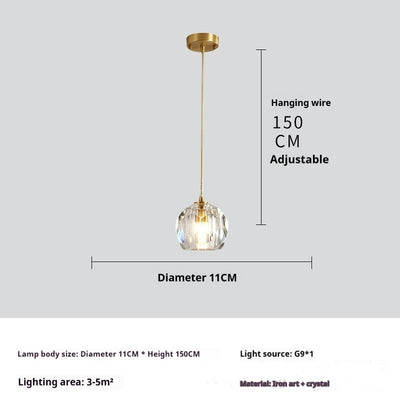 Lámpara Colgante de Cristal LED Minimalista Postmoderna para Comedor - Image 6