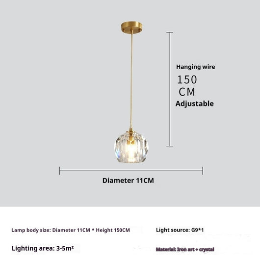 Lámpara Colgante de Cristal LED Minimalista Postmoderna para Comedor - Image 6