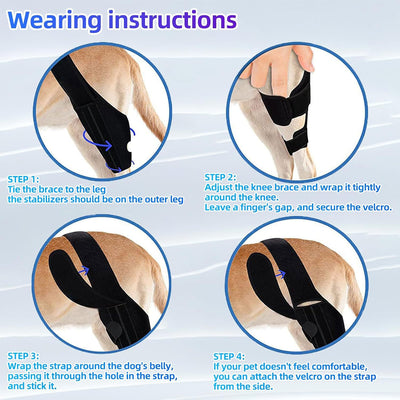 Black pet leg brace for dog injury assistance and rehabilitation, featuring adjustable straps and a supportive design. - Image 8