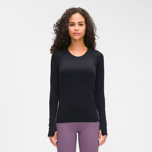 Playera Deportiva Mujer Cuello Redondo Ajustada y Transpirable