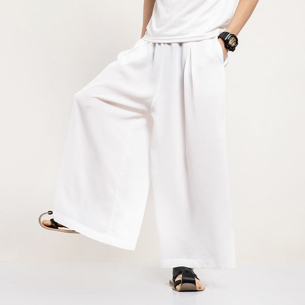 Pantalones Casuales Rectos Holgados Inspirados en Estilo Asiático